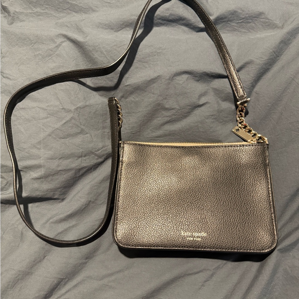 Kate Spade Black Leather Eva Chain Crossbody